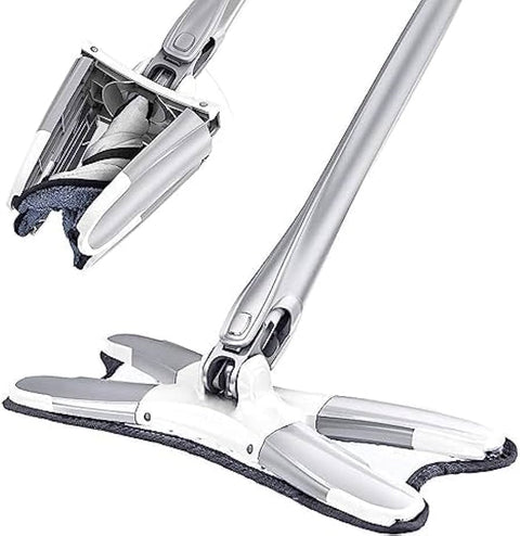 ✨ X Mop Manual Extrusion Twist Mop – No-Hands Cleaning with Super Absorbent Microfiber Pad