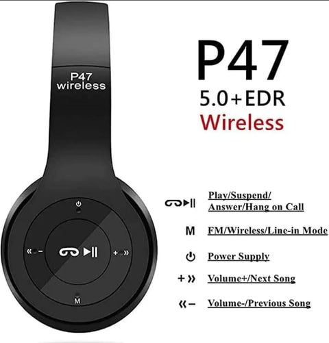P47 Wireless Gaming Headphones | Lightweight Bluetooth Headset – Random Color