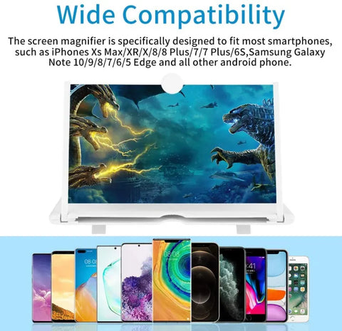 F3 Phone Screen Enlarger | Portable Mobile Screen Amplifier for Clear Viewing