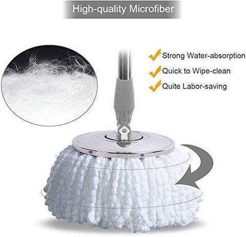 ✨ X Mop Manual Extrusion Twist Mop – No-Hands Cleaning with Super Absorbent Microfiber Pad