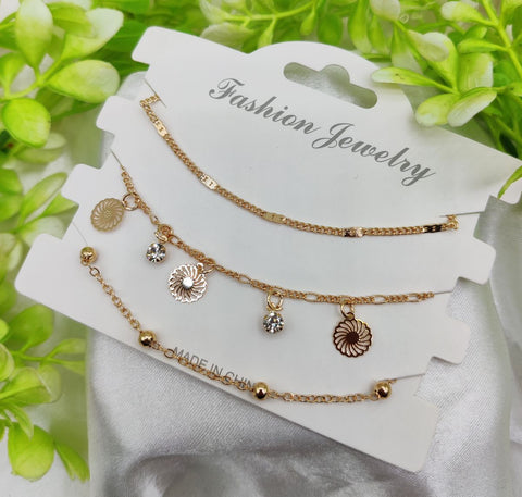 Premium Quality Adjustable Bracelet for Women – Triple Layer with Butterfly Charm