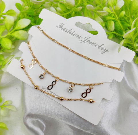 Premium Quality Adjustable Bracelet for Women – Triple Layer with Butterfly Charm