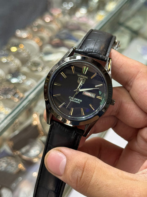 Carrera Calibre 5 Swiss Watch for Men – Premium Leather Strap Wrist Watch