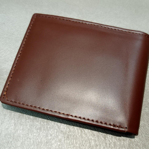Men’s Genuine Leather Wallet | Stylish Brown Bifold with Clasp & 6 Card Slots