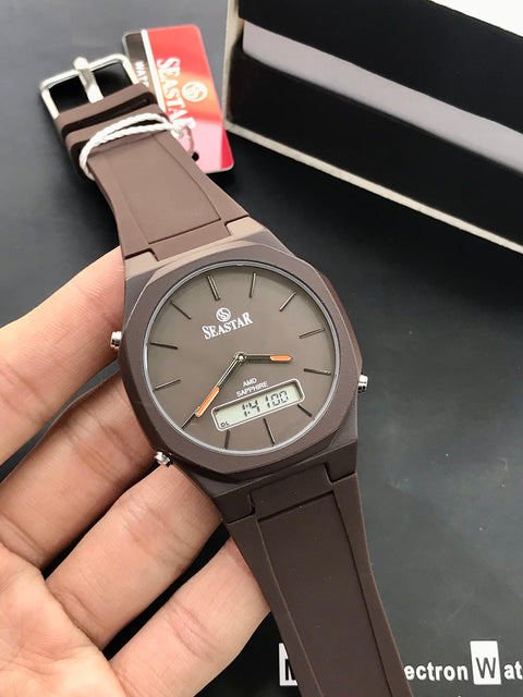 SEASTAR Men’s Blue Quartz Watch SS-1110Gc – Waterproof, Dual Display, Premium Design