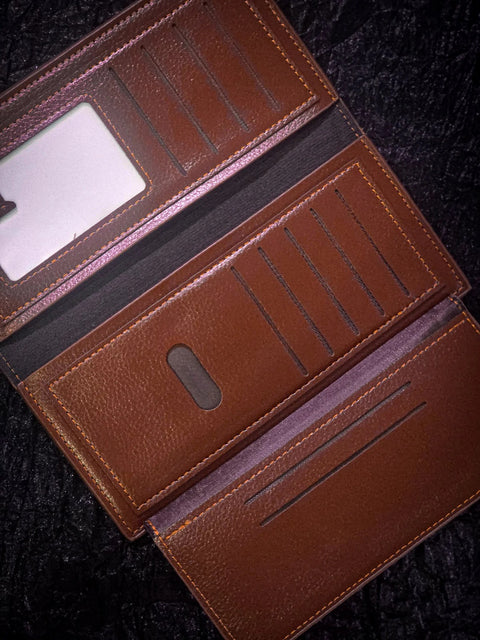 Brown Rexine Smart Wallet for Men – Slim, Lightweight & Easy to Carry