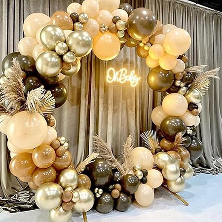 155 Pcs Balloon Garland Kit – Coffee Brown Party & Baby Shower Decor