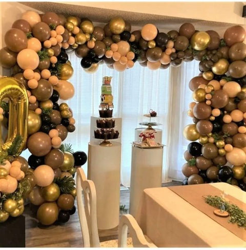 155 Pcs Balloon Garland Kit – Coffee Brown Party & Baby Shower Decor