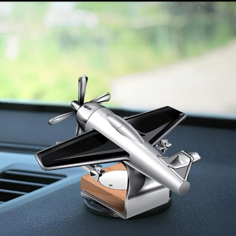 AeroFresh Solar Car Air Freshener – Stylish Airplane Design