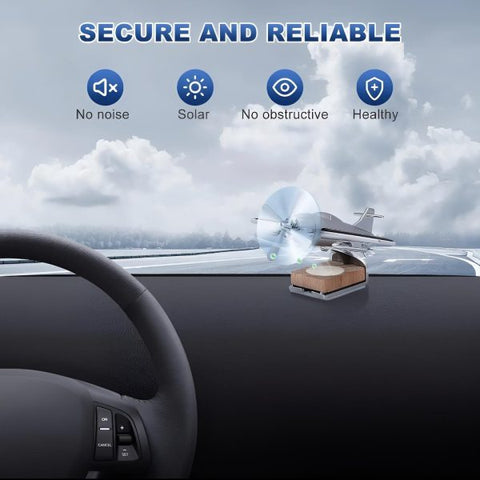 AeroFresh Solar Car Air Freshener – Stylish Airplane Design