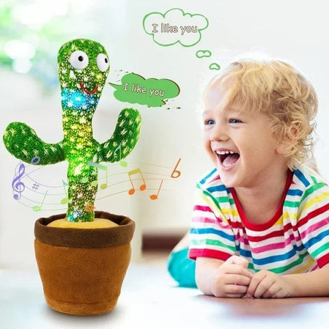 Rechargeable Dancing Cactus – Fun Musical Plush Toy with USB Charging
