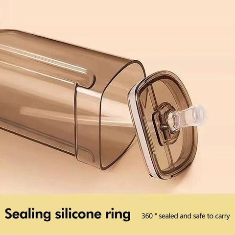 Kids Water Bottle with Strap – School Bus Design, Leak-Proof & Portable