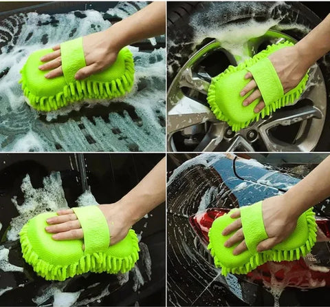 Microfiber Car Wash Sponge – Scratch-Free Cleaning Pad